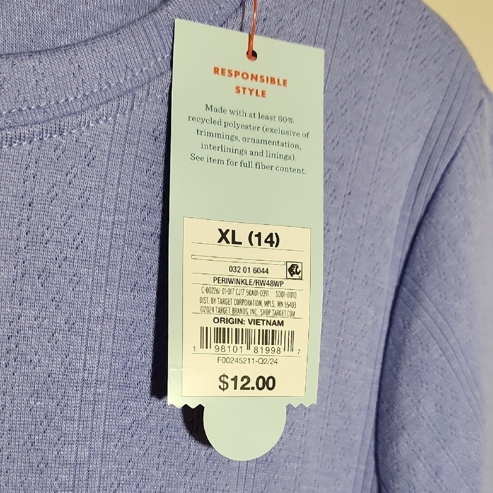 Cat & Jack Long Sleeve Tee - Light Purple - Picture 2 of 7